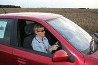 Martine Driving (by S. Clarke)